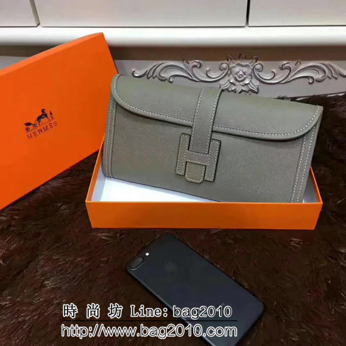 HERMES愛馬仕 四季百搭實用款 原版Epsom皮 Jige 女士手抓包 JD1124